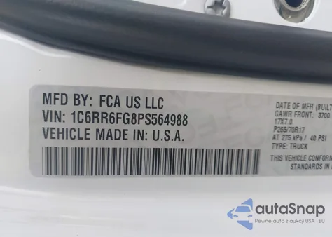 2023 Ram 1500 Classic Tradesman 4X2 6'4 Box z USA, uszkodzony, nr VIN 1C6RR6FG8PS564988
